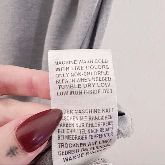 True Religion Buddha Graphic Tshirt Tee Rhinestones Grey - Picture 5 of 8